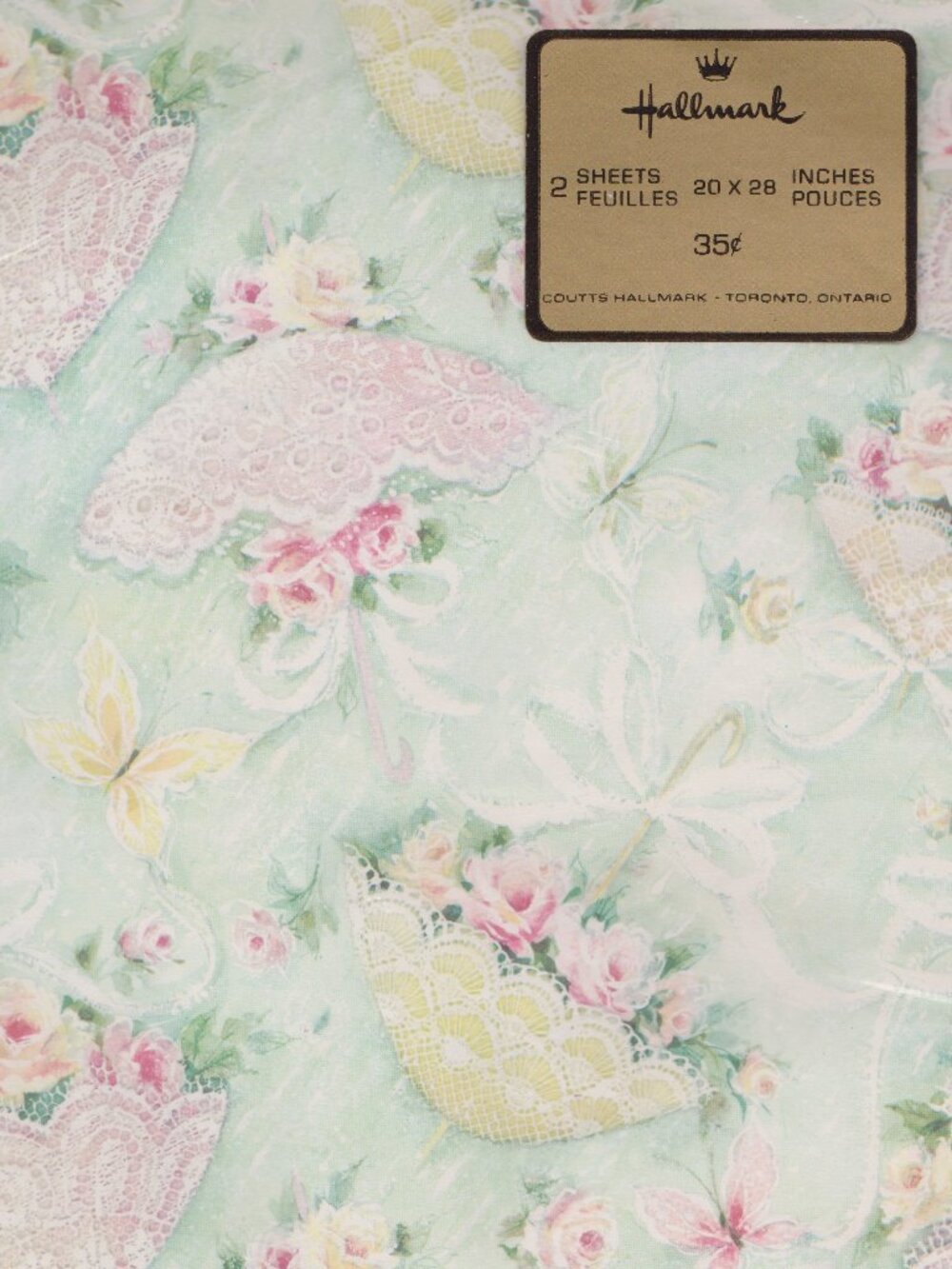 [HALLMARK] Floral Parasol Giftwrap